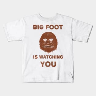 Big Foot Is Watching You Kids T-Shirt